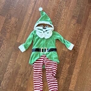 Buccee's Christmas Pajamas PJs YXS/S Santa Beaver Elf Costume Ugly‎ Christmas